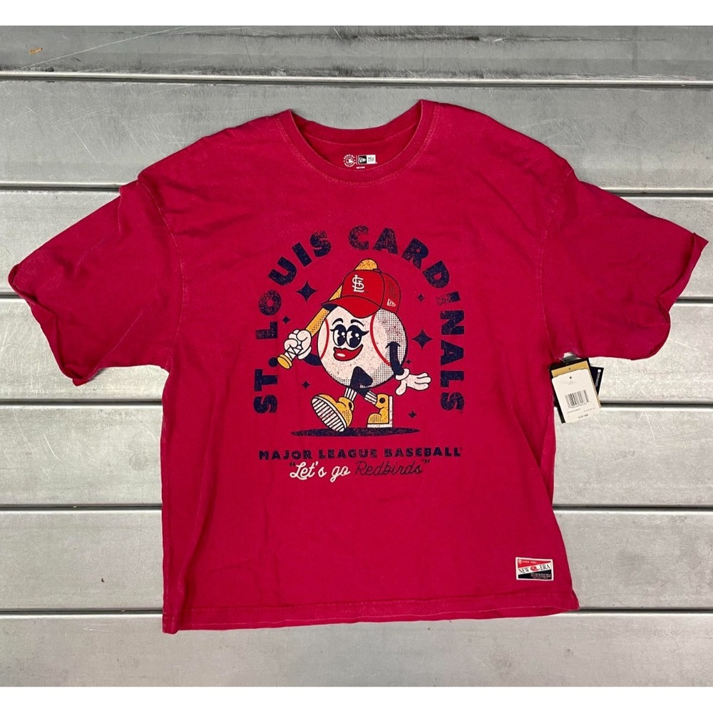 New Era St. Louis Cardinals MLB Womens Large Red Crew Neck‎ Tee Shirt NWT